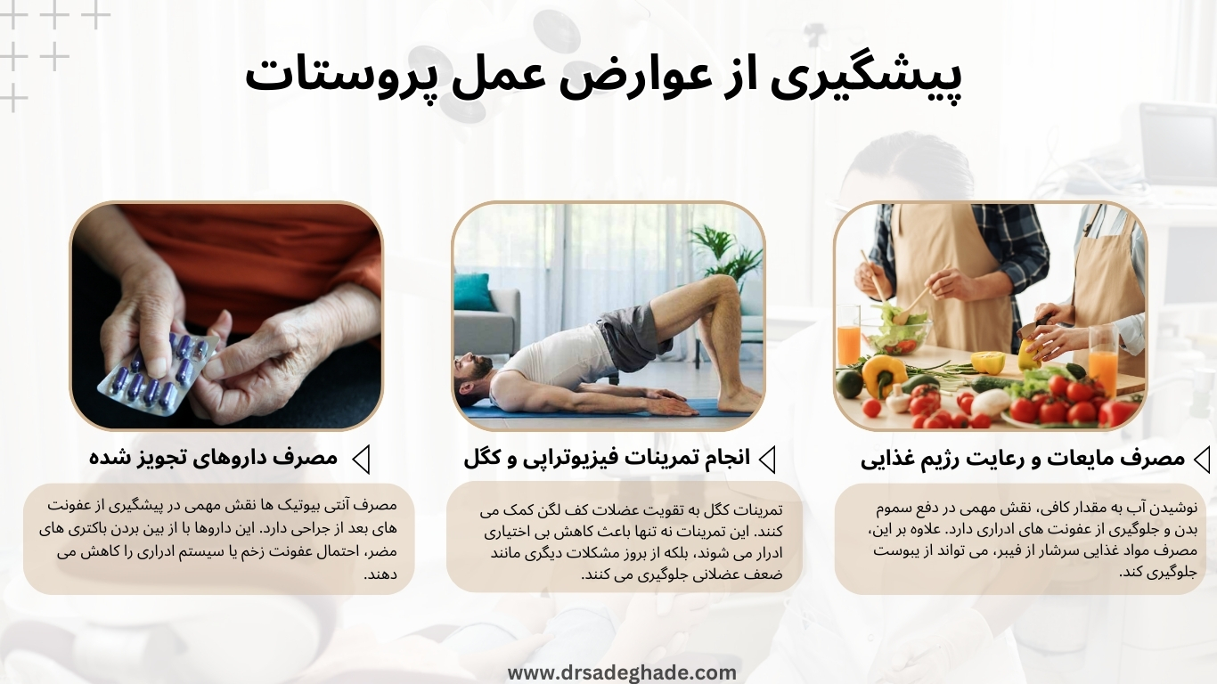 برای پیشگیری از عوارض پروستات رزیم غذایی را رعایت کرده و به توصیه های پزشک خود توجه نمائید.